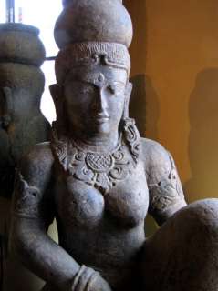 arge Bali Stone Buddha Statue Water Goddess Planter  