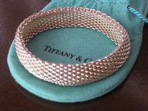 Tiffany & Co. Somerset Sterling Mesh Bangle Bracelet  