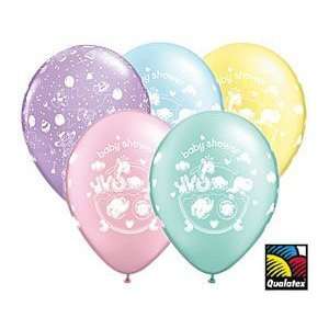  11 inch Baby Shower Qualatex Balloons, Assorted Health 