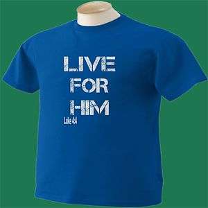 Shirt Mark 44 Bible Verse Scripture Live For Him Jesus God 
