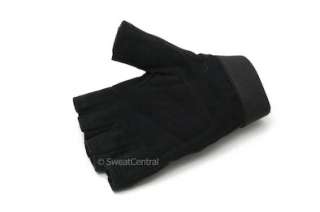 SWEATCENTRAL BLACK GYM GLOVES   WEIGHT LIFTING EXERCISE  