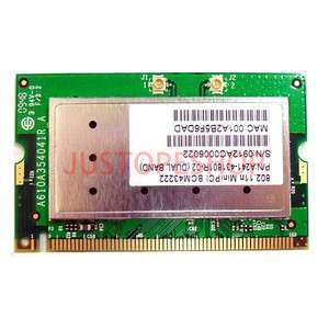 Broadcom BCM43222 Dual band 802.11N Wireless MINI PCI card  