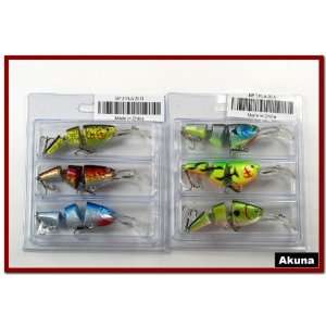   Akuna 3.5 Shallow Diving Swimbait Fishing Lures for Bass & Trout   B