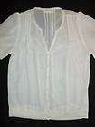   PINS AND NEEDLES CREAM BLACK DOT BUTTON FRONT TOP BLOUSE M
