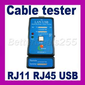Cable Tester LAN USB Ethernet Network RJ45 Cat5 RJ11  
