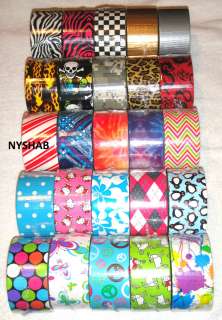 RARE AND HARD TO FIND DUCK DUCT TAPE VARIOUS COLORS & DESIGNS NEW 