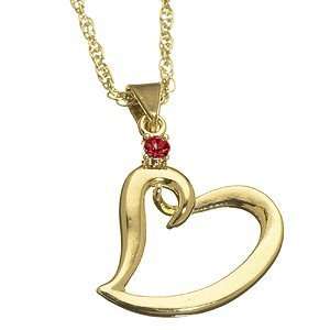  Mothers Birthstone Heart Charm Pendant January Jewelry