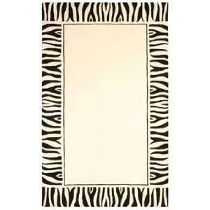   Rugs Fusion FN 855 White Black Contemporary 2 X 3 Area Rug Home