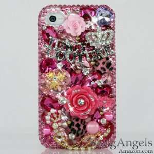  3D Swarovski Pink Juicy Couture Crystal Bling Case Cover 