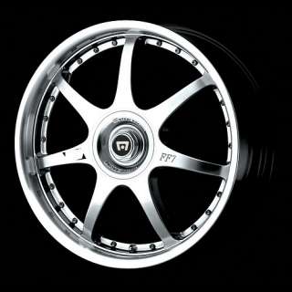 17 inch Wheels Rims Motegi Racing Silver FF7 4 Lug Four 4x100 4x114.3 