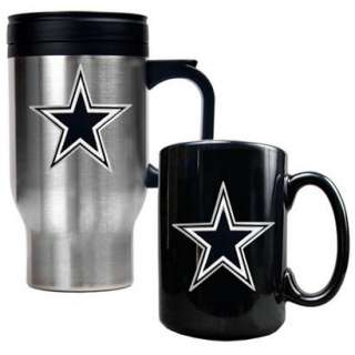 Dallas Cowboys Travel Mug/ Coffee Mug Set.Opens in a new window