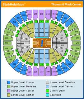 Thomas and Mack Center Seat Map