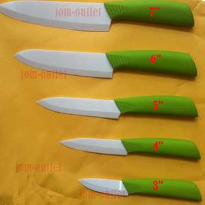 NEW Chef Kitchen Cutlery Green Ceramic knife Knives 5 Size Choice 3 4 