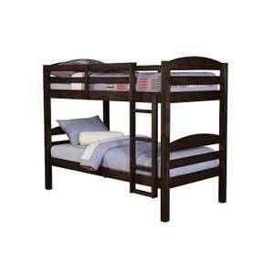 Bunk Bed   Twin / Twin Size Solid Wood Bunk Bed in Espresso   BWSTOTES