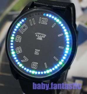   Creative Touch Screen Dot Matrix Flash LED Mens Watch Xmas Gift  