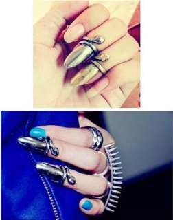 New Punk Cool Finger Nail Snake Design Ring Suitable For Girl Lady 