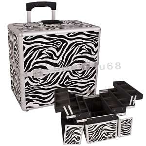 Zebra Rolling Makeup Box Cosmetic Case Aluminum AR5 CR5  