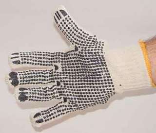 Dozen Dotted Cotton Gloves Work/Garden/PVC Dot New Nr  