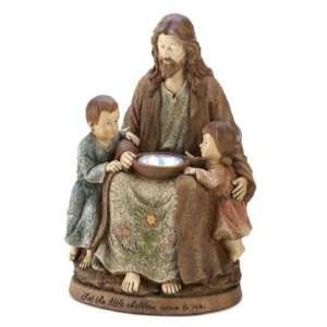  Jesus and Children Solar Statue 