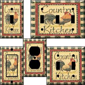 Rooster Country Kitchen Light Switchplate wall decor  