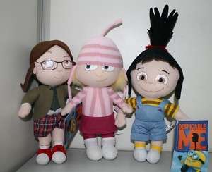 Despicable Me Agnes Edith Margo Plush Doll Toy 9 Set  