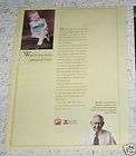 2002 Wendys fast food DAVE THOMAS Adoption   1 PAGE AD