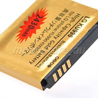GOLD 2430MAH HIGH CAPACITY REPLACEMENT BATTERY FOR LG KU990I VIEWTY 