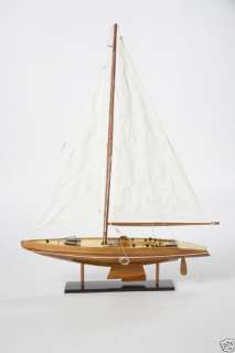 America3 Sail Boat Yacht Wooden Model NR W  
