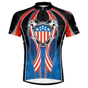  Primal Wear Mens Patriot Short Sleeve Cycling Jersey 