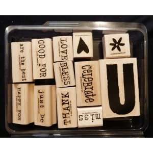    Up ALL ABOUT U Set of 12 Decorative Rubber Stamps Retired 2005