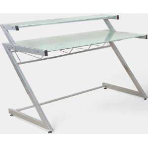   Desk Top Small Desk   Shelf (Style Frosted Glass Desk Top) Office