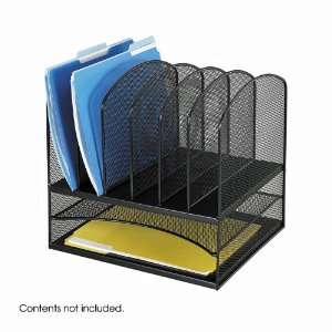  Safco Mesh Desk Organizer with Two Horizontal and Six 