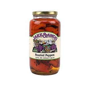 Jake & Amos Roasted Peppers, 32 fl oz  Grocery & Gourmet 