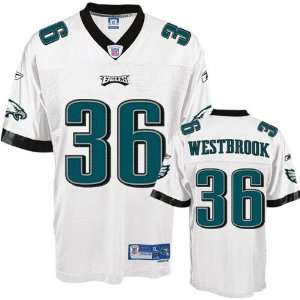 Brian Westbrook #36 Philadelphia Eagles Replica NFL Jersey White Size 