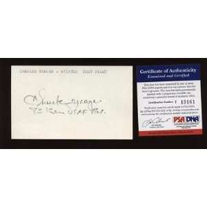  Chuck Yeager Signed Index Card PSA/DNA   Autographed 