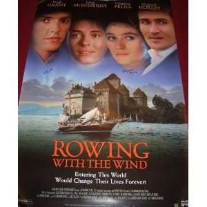 Elizabeth Hurley Hugh Grant   Rowing with the Wind   Signed 