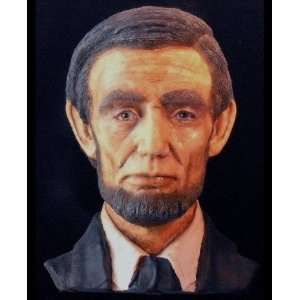  Abraham Lincoln Sculpted Bust Hand Painted Color