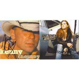  Kenny Chesney and Gretchen Wilson Autographed CDs 