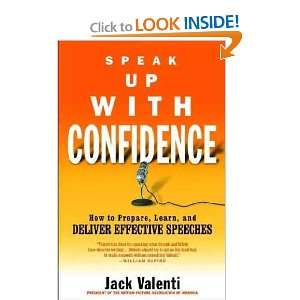  Speak Up With Confidence Jack Valenti Books