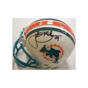John Beck Autographed Miami Dolphins Mini Football Helmet