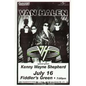  Van Halen Kenny Wayne Shepherd Denver Concert Poster 99 