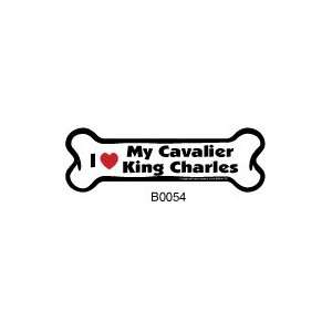  I Love My Cavalier King Charles Spaniel   Car Bone Magnet 