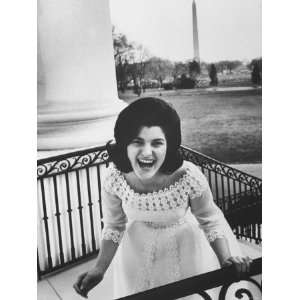  Lucy Baines Johnson at the White House Outside Stretched 