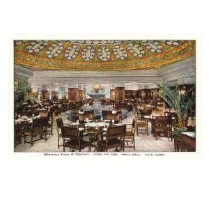 Interior, Marshall Field, Chicago, Illinois Giclee Poster Print, 12x16 