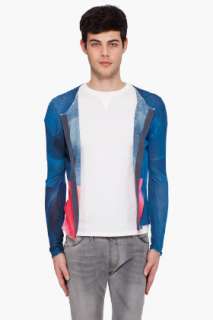 Paul Smith Blue Printed Cardigan for men  