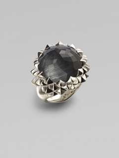 Stephen Webster   Grey Cats Eye & Quartz Crystal Sterling Silver Ring