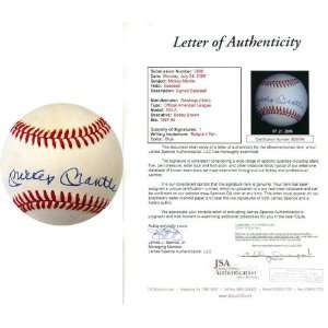 Mickey Mantle Autographed Baseball (James Spence)   Autographed 