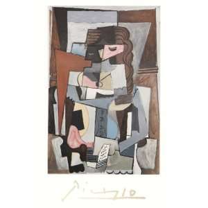 Pablo Picasso, Lesende Frau Im Mieder, Plate Signed Estate Lithograph