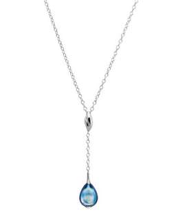 Fleurs De Psydelic Aqua Blue Necklace, Small