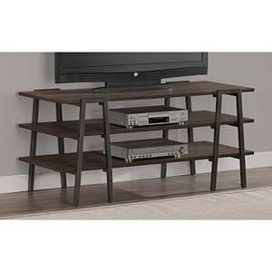   WEATHERED WOOD STYLE ENTERTAINMENT TV CONSOLE MEDIA STAND TABLE NEW